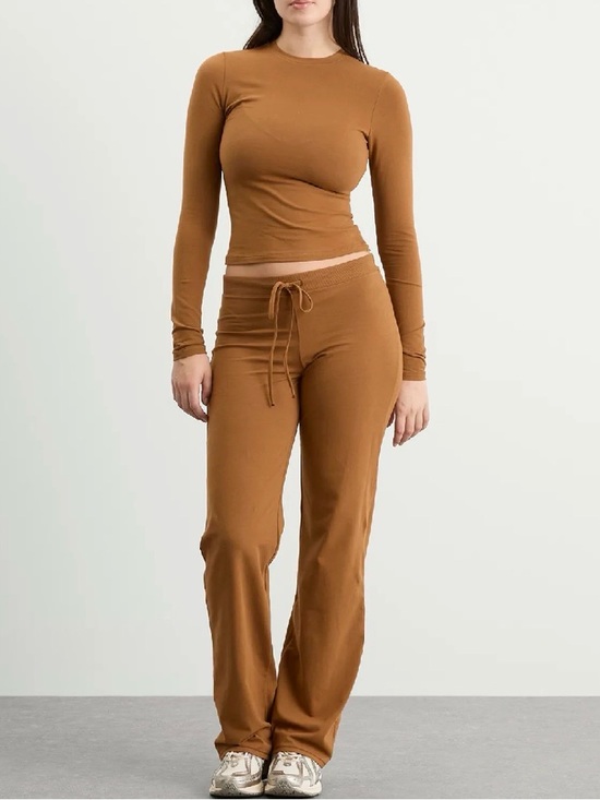 SKIMS Tops - *NWT Skims Cotton Jersey Long Sleeve Top in M and Straight Leg Pants in S